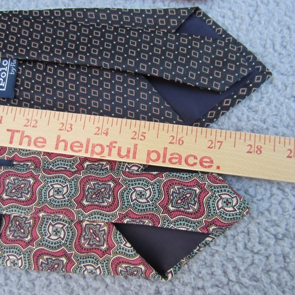Polo Ralph‎ Lauren Vintage Handmade Ties Silk Floral Lot Of 3 made in USA - Picture 16 of 17